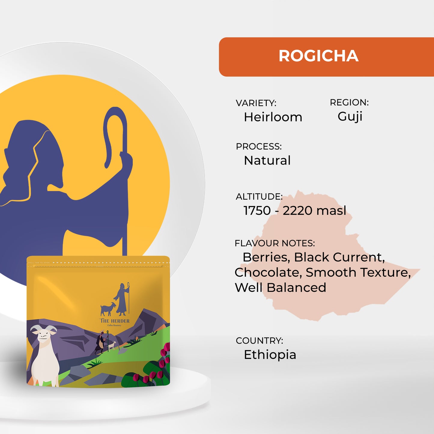 Rogicha Ethiopia Natural 200g - Que Coffee