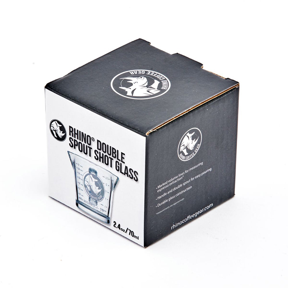 Rhino Shot Glass Double Spout 70ml - Que Coffee