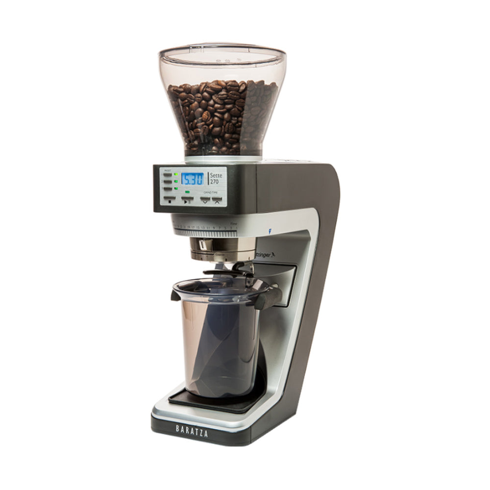 Baratza Sette 270 coffee grinder machine with bean hopper and digital display