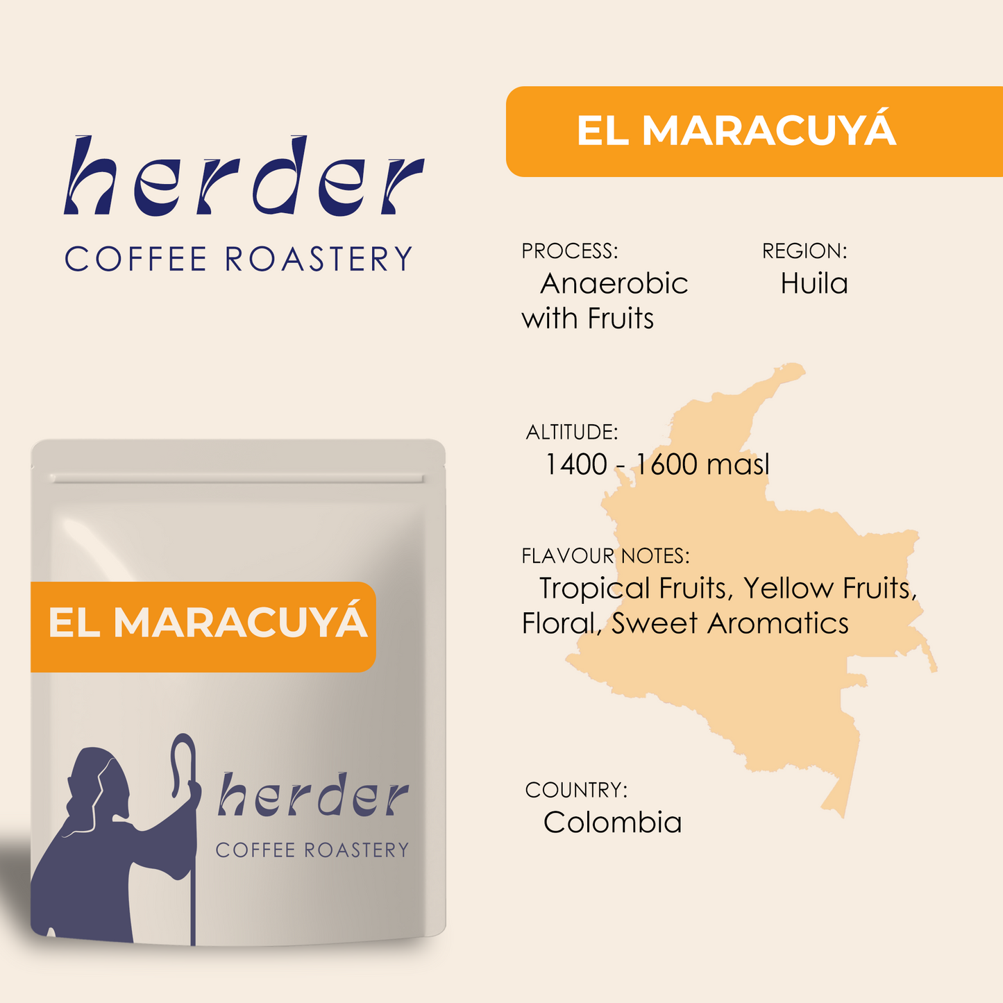 El Maracuya Colombia 200g - Que Coffee