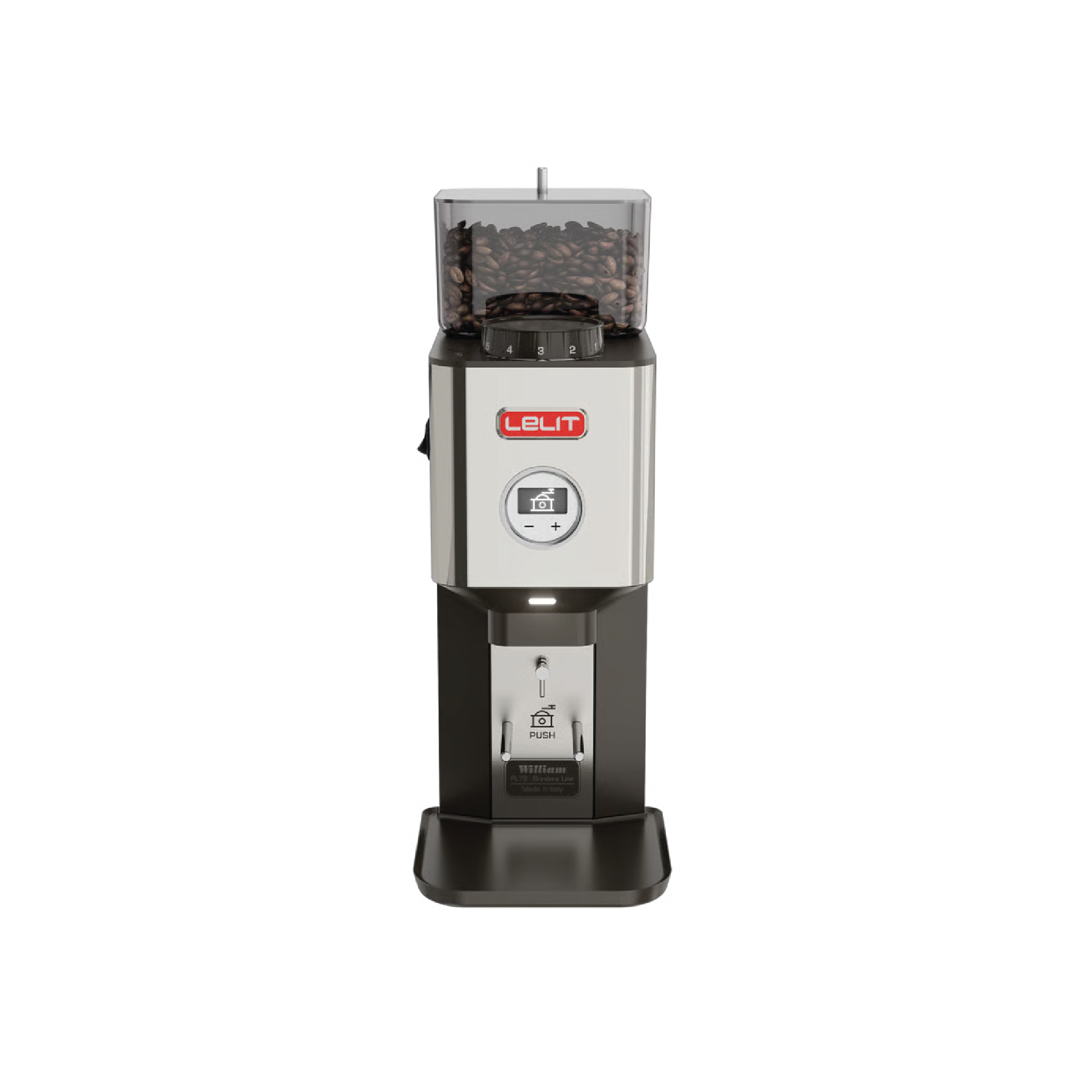 Lelit William Coffee Grinder Polished Stainless Steel