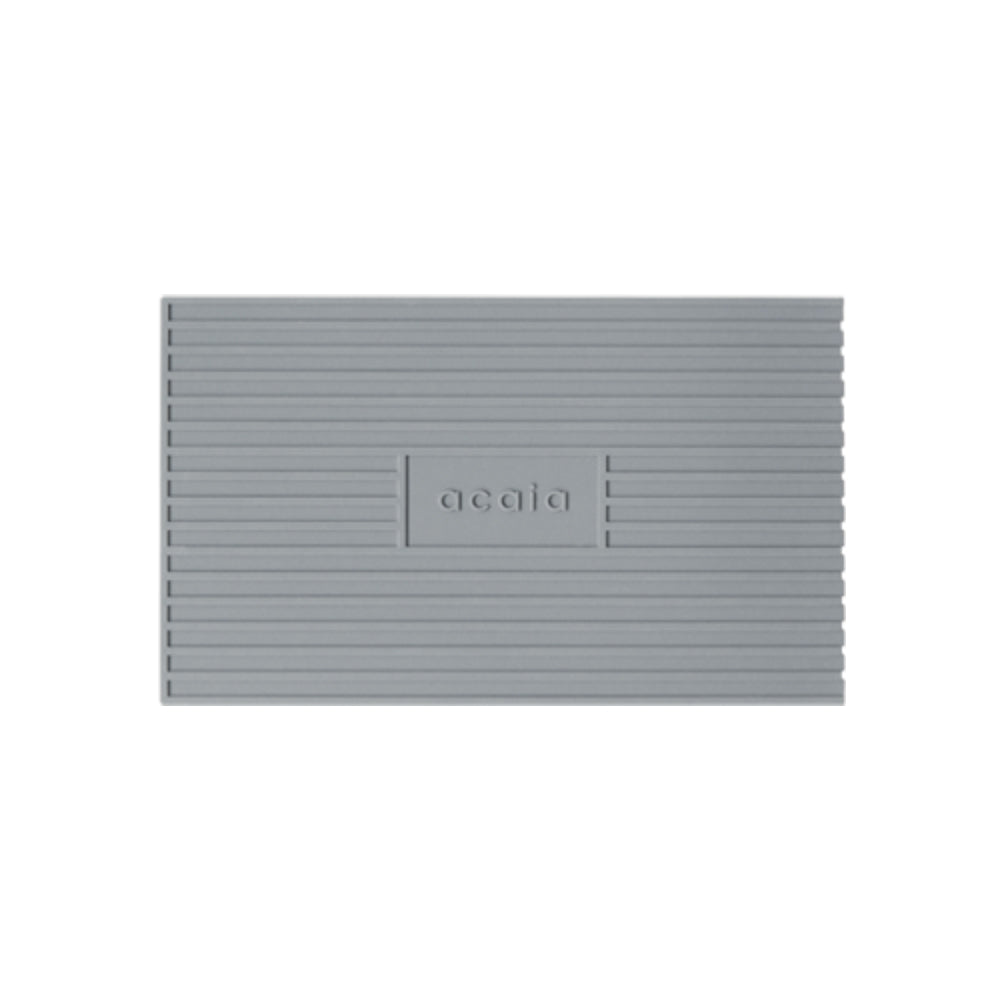 Gray silicone mat accessory for Acaia Pearl 2021 coffee scale with ridged texture