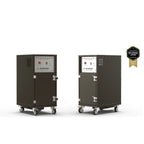 Coffee-Tech Engineering Avirnaki smoke filtration system for roastery with durable black metal casing and wheels