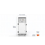 Coffee-Tech Engineering Avirnaki smoke filtration system for roastery with dimensions shown on white background