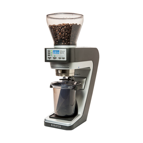 Baratza Sette 270 coffee grinder machine with bean hopper and digital display