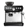 Breville Sage the Barista Express espresso machine with built-in grinder and steam wand in black