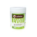 Cafetto EVO 500g espresso machine cleaner powder in white and green container