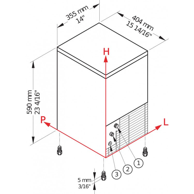 Brema Ice Cube Maker CB 184 A HC 21KG - Que Coffee