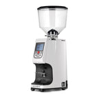 Eureka Atom Specialty 65 coffee grinder machine with white body and digital control panel
