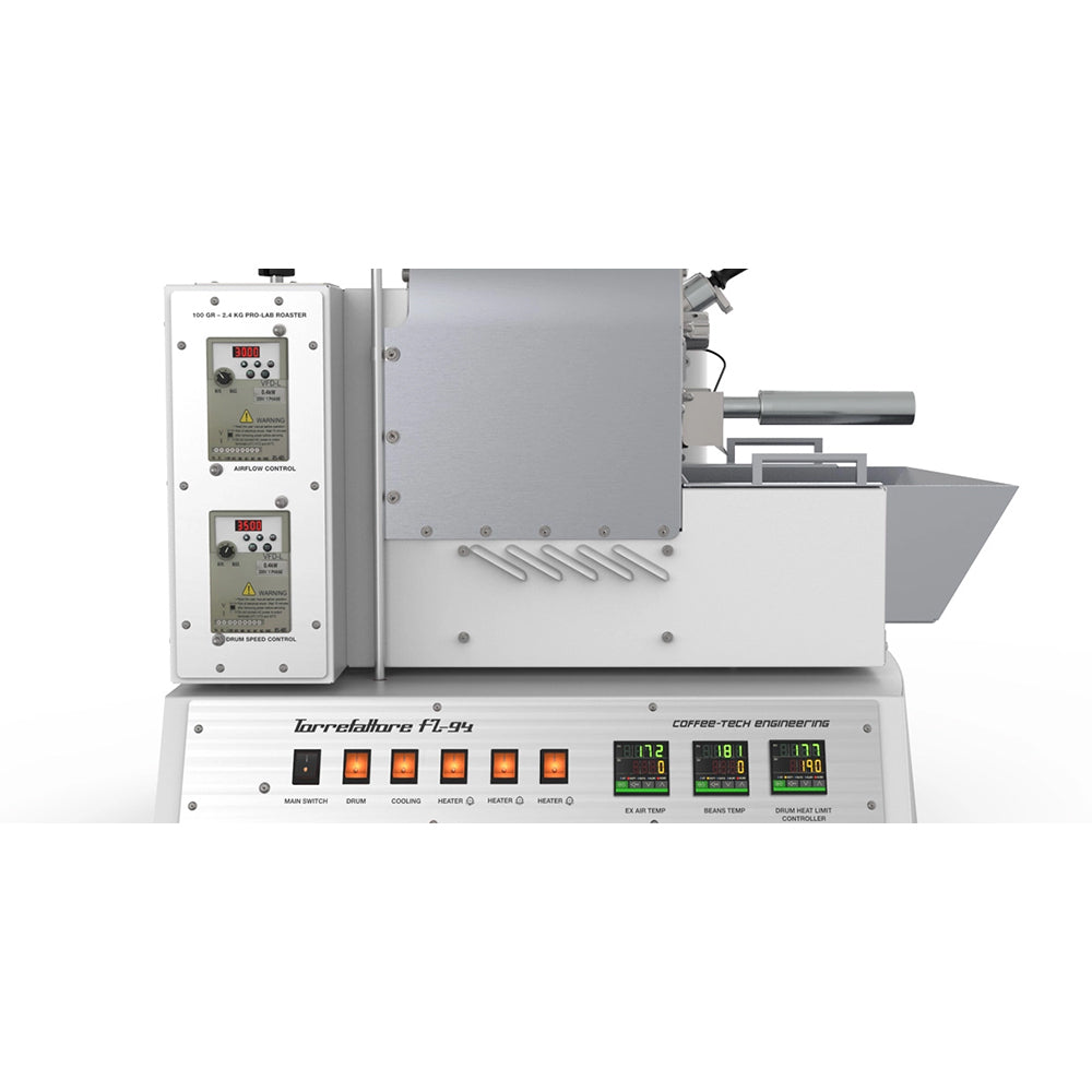 Coffee-Tech Engineering FZ94 Pro Lab Roaster with digital controls and stainless steel design