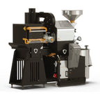 Coffee-Tech Engineering Ghibli R15 Firewood Commercial Roaster black and silver coffee roasting machine