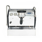 La Marzocco GS3 AV professional espresso machine with stainless steel body and pressure gauges