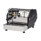La Marzocco GS3 AV espresso machine with stainless steel and black design for professional coffee brewing