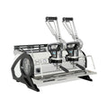 La Marzocco Leva X 2 Group espresso machine with dual lever arms and stainless steel finish