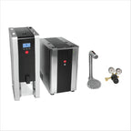 Marco FRIIA HCS Plus under counter boiler with dispenser, control unit, and pressure gauges