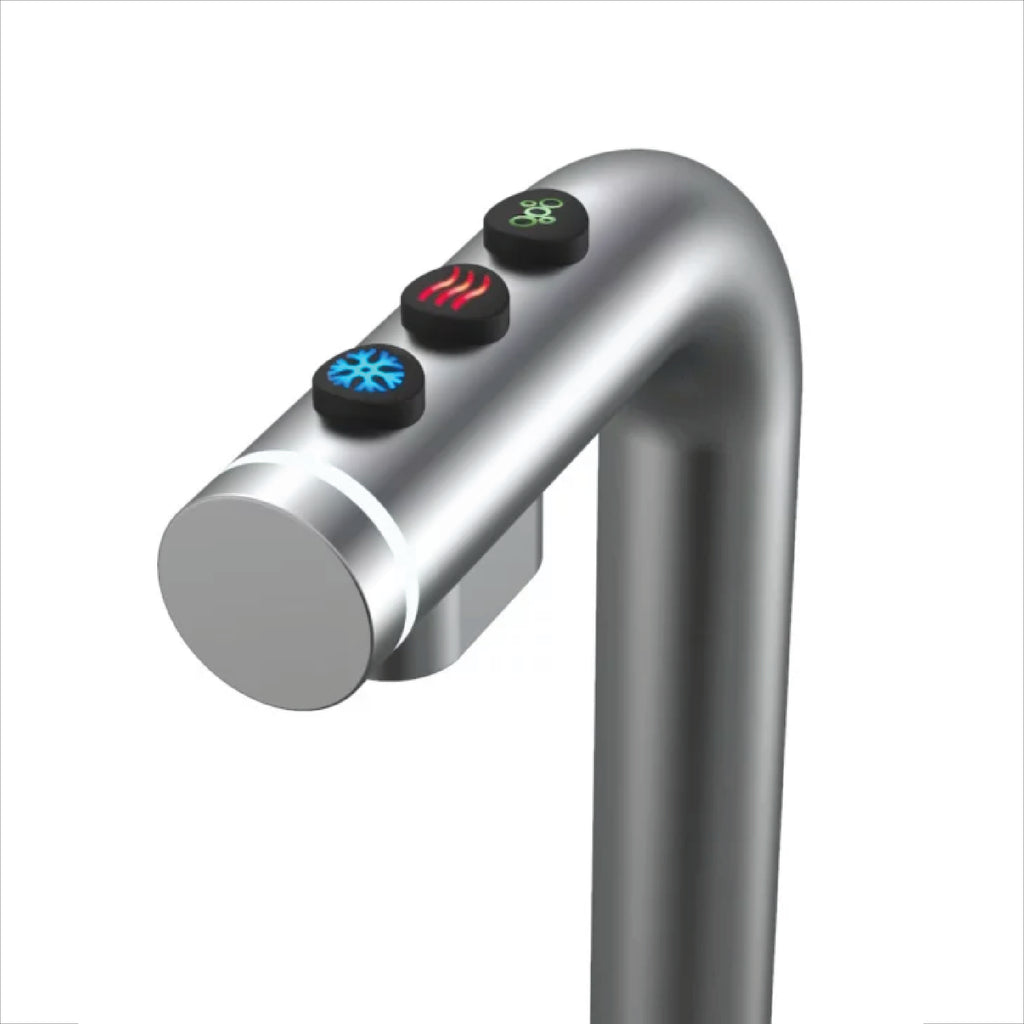 Marco FRIIA HCS Plus under counter boiler faucet with temperature control buttons for hot and cold water