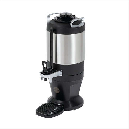 Marco Jet URN 6L coffee maker with stainless steel body and black base dispenser