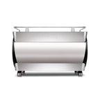 Front view of Nuova Simonelli Aurelia Wave Volumetric espresso machine in stainless steel