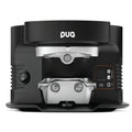 Front view of PUQ Press M3 GEN 5 automatic tamper with black and silver design and control buttons