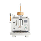 Rocket Epica Precision espresso machine by Rocket Espresso Milano with stainless steel and wood accents
