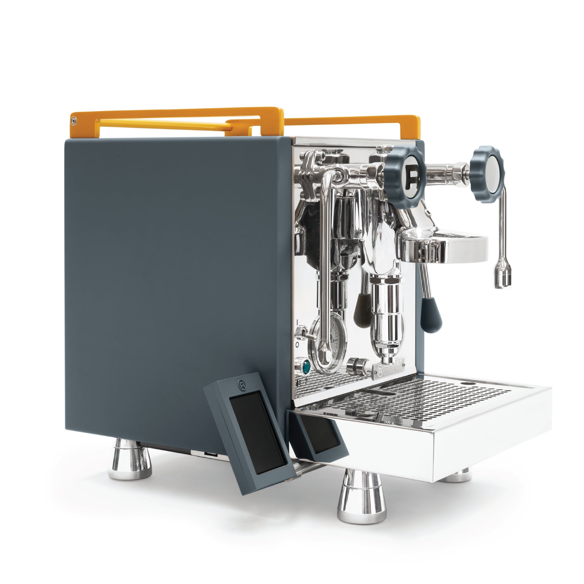 Rocket R58 SERIE GRIGIA Used espresso machine by Rocket Espresso Milano with gray body and chrome details