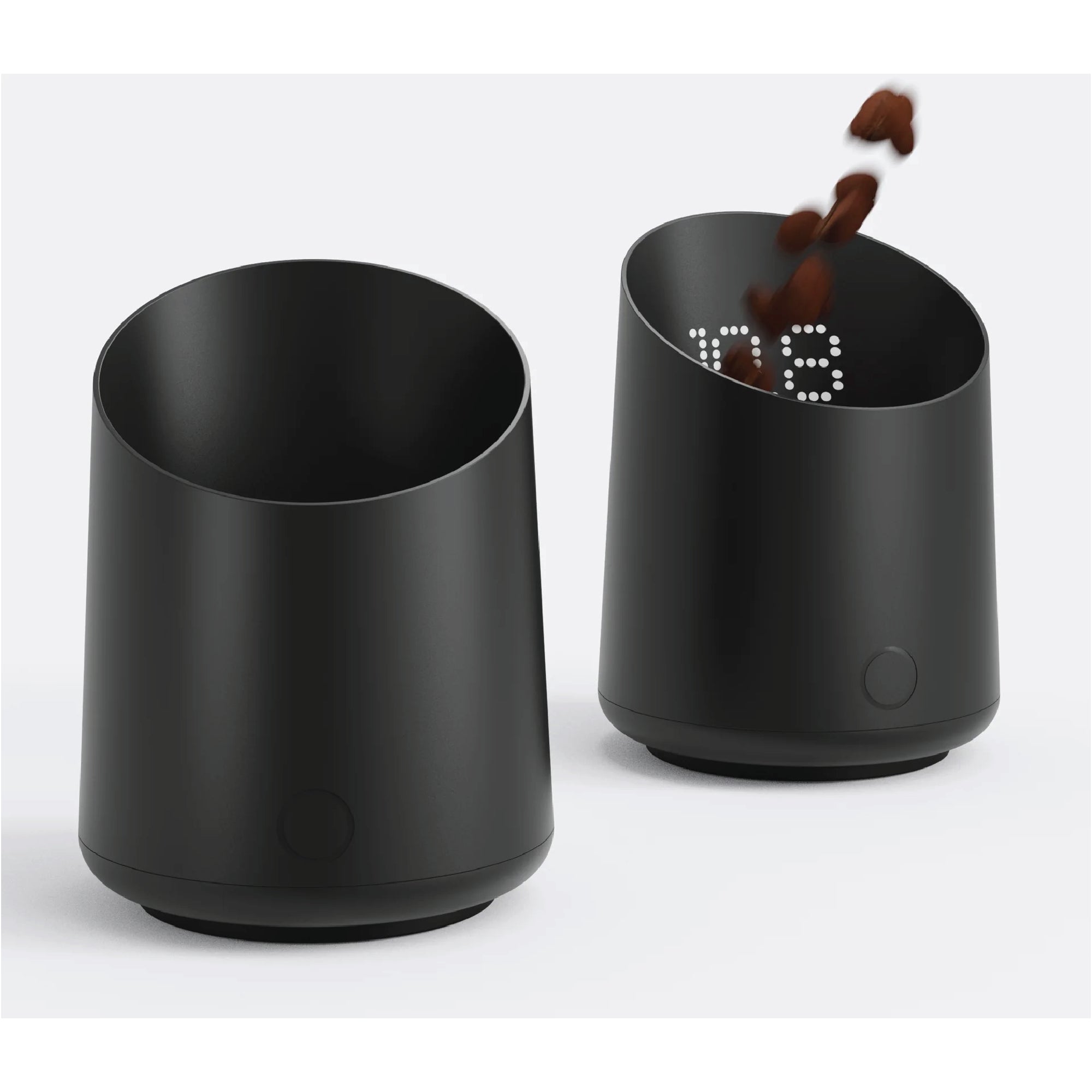 Subminimal Subscale black digital coffee bean scale with LED display and modern minimal design