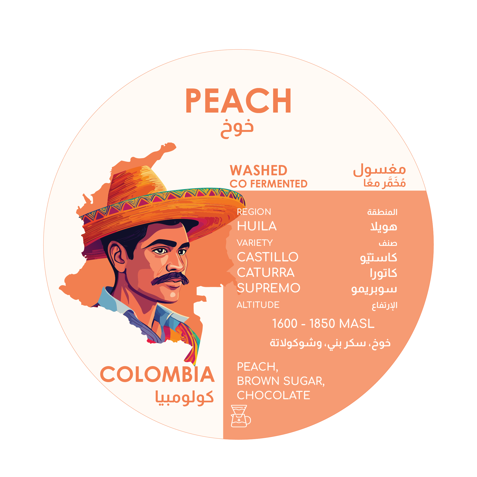 Herder Coffee Roastery Peach Colombia