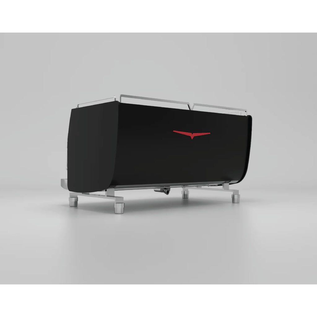 Victoria Arduino Black Eagle Maverick espresso machine with sleek black body and red logo