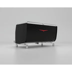 Victoria Arduino Black Eagle Maverick espresso machine with sleek black body and red logo