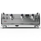 Victoria Arduino Black Eagle Maverick espresso machine with polished stainless steel finish and three group heads